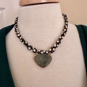 Anthropologie Faceted Stone & Bead Necklace (Shawl Sold Separately)
